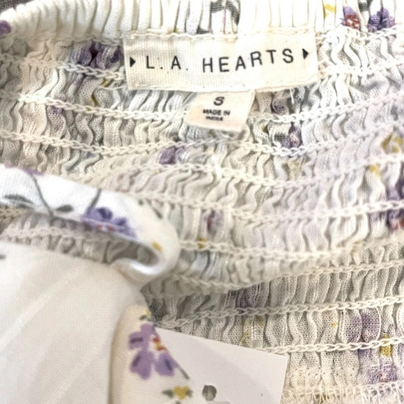 LA Hearts by PacSun Women's White and Purple Dress samll - Picture 5 of 7